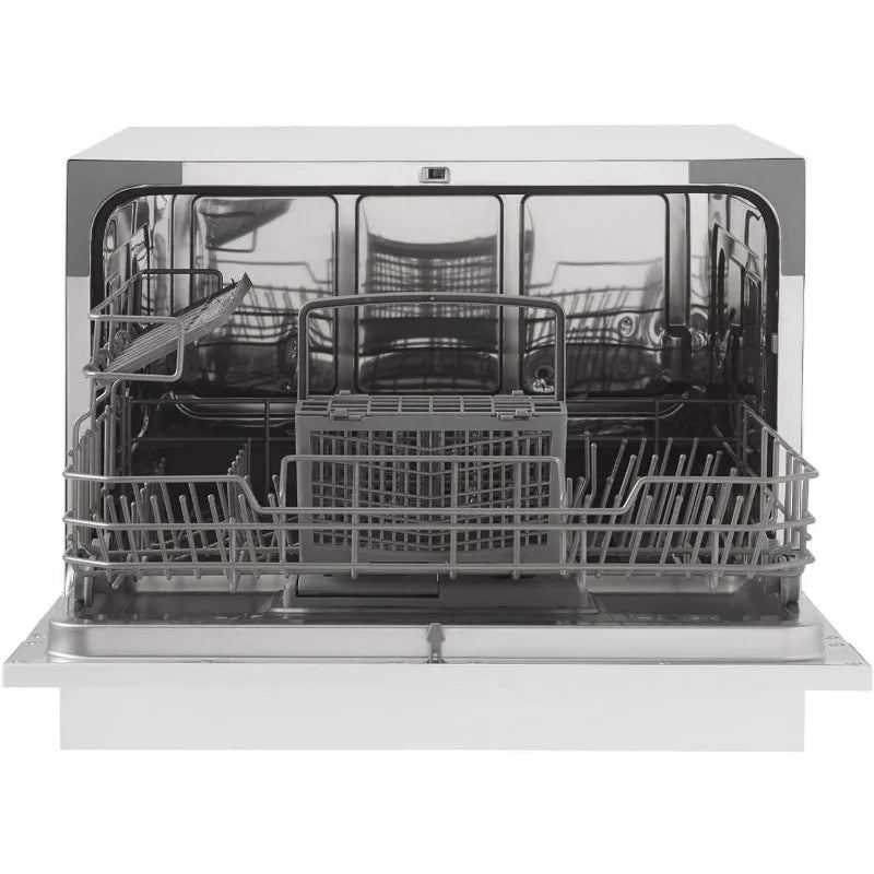 Countertop Dishwasher with 6 Place Settings, 6 Wash Cycles and Silverware Basket, Low Water Consumption and Quiet Operation