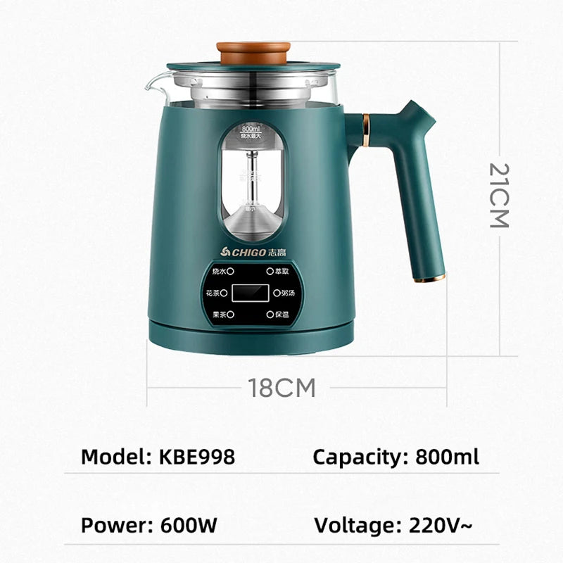 800ml Electric Kettle Automatic Steam Spray Teapot with Filter Multifunction Glass Health Pot Thermo Pot Home Boil Water Kettle