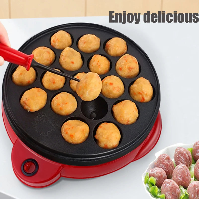 220V Chibi Maruko Baking Machine Household Electric Takoyaki Maker Octopus Balls Grill Pan Professional Cooking Tools cake maker