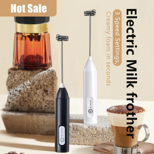 Wireless Electric Milk Frother Whisk Egg Beater USB Rechargeable Handheld Coffee Blender Milk Shaker Mixer Foamer Food Blender