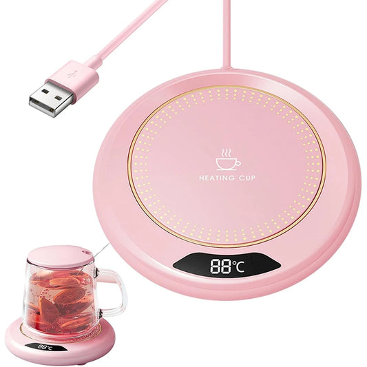 USB Cup Warmer Coffee Mug Heating Coaster 3 Temperature Setting Thermostatic Hot Plate Milk Tea Water Heating Pad Cup Heater