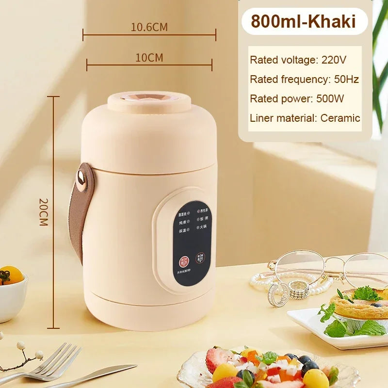 Electric Kettle Rice Cooker Lunch Box Portable Mini Soup Stew Slow Cooking Pot Porridge Food Steamer Noodles Pasta Heater Hotpot