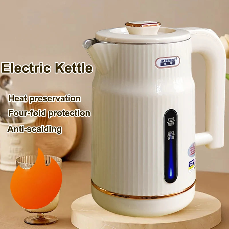 New 1500W High Power Electric Kettle Home Use 3L Double Layer Smart Heat Preservation Electric Kettle Automatic Power Off Kettle