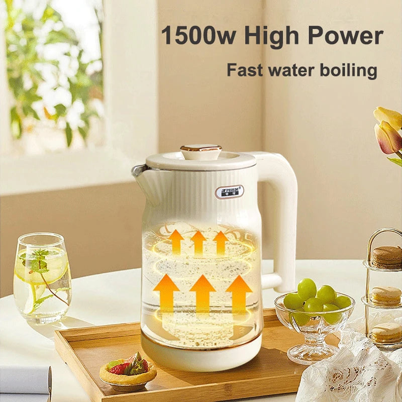 New 1500W High Power Electric Kettle Home Use 3L Double Layer Smart Heat Preservation Electric Kettle Automatic Power Off Kettle