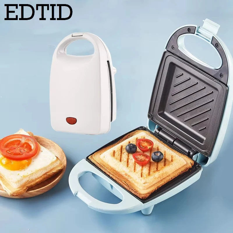 EDTID Electric Sandwich Maker Mini Light Food Bread Muffin Breakfast Machine Egg Omelette Baking Pan Panini Grill Heater Oven EU