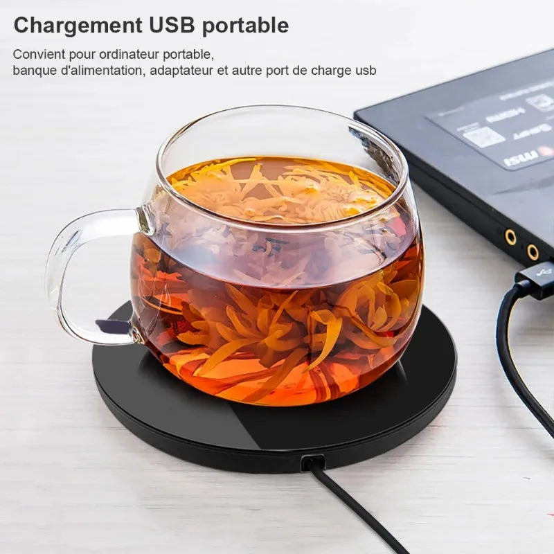 Coffee Cup Heater Mug Warmer USB Heating Pad Electic Milk Tea Water Thermostatic Coasters Cup Warmer For Home Office Desk DC 5V