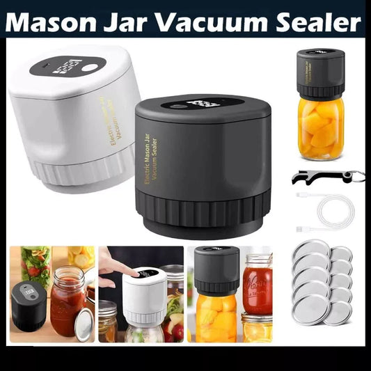 Mason Jar Electric Vacuum Sealing Machine, USB Fully Automatic Small Household Fresh-Keeping Vacuum Sealer,Portable Food Storage