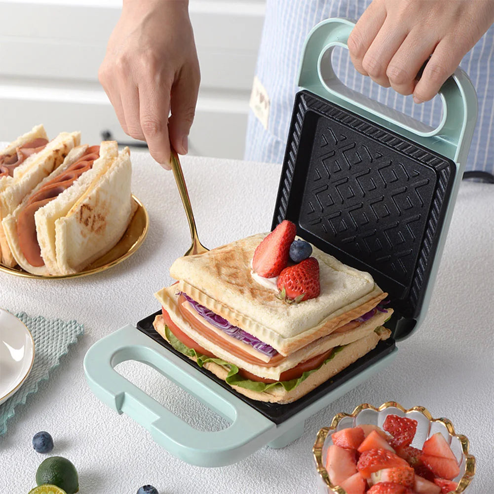 Electric Sandwich Maker Bread Presser with Non-Stick Coating Home Toaster Portable Light Food Making Machine for Home Kitchen