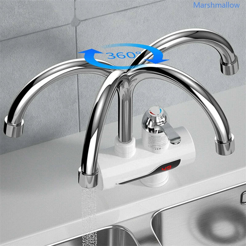 Electric Water Heater Kitchen Tap Instant Hot Water Faucet Heater Cold Heating Faucet Tankless Instantaneous Water Heater